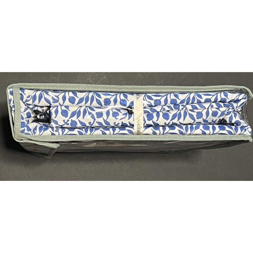 William MORRIS & CO. KING Duvet Cover Set Blue White Reversible COTTON - Picture 15 of 16